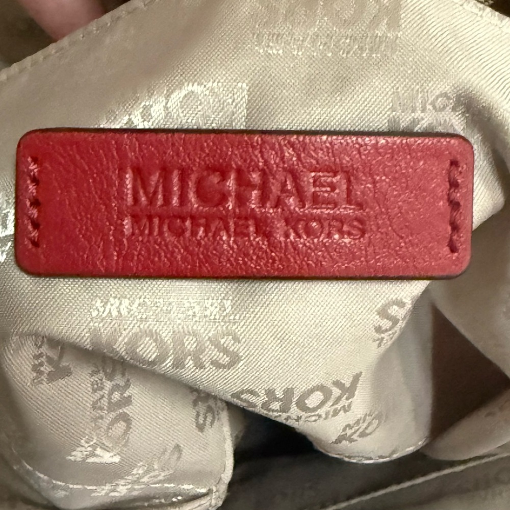 Authentic Michael Kors Signature Tan Pink Tote Bag! - Picture 11 of 14